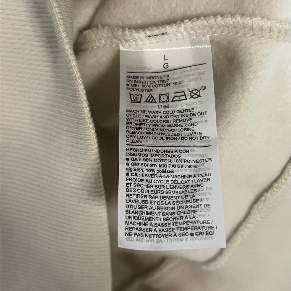 Old Navy SoComfy Crewneck Sweatshirt Cream Women's L‎ Staple Neutral Minimalist - Picture 5 of 5